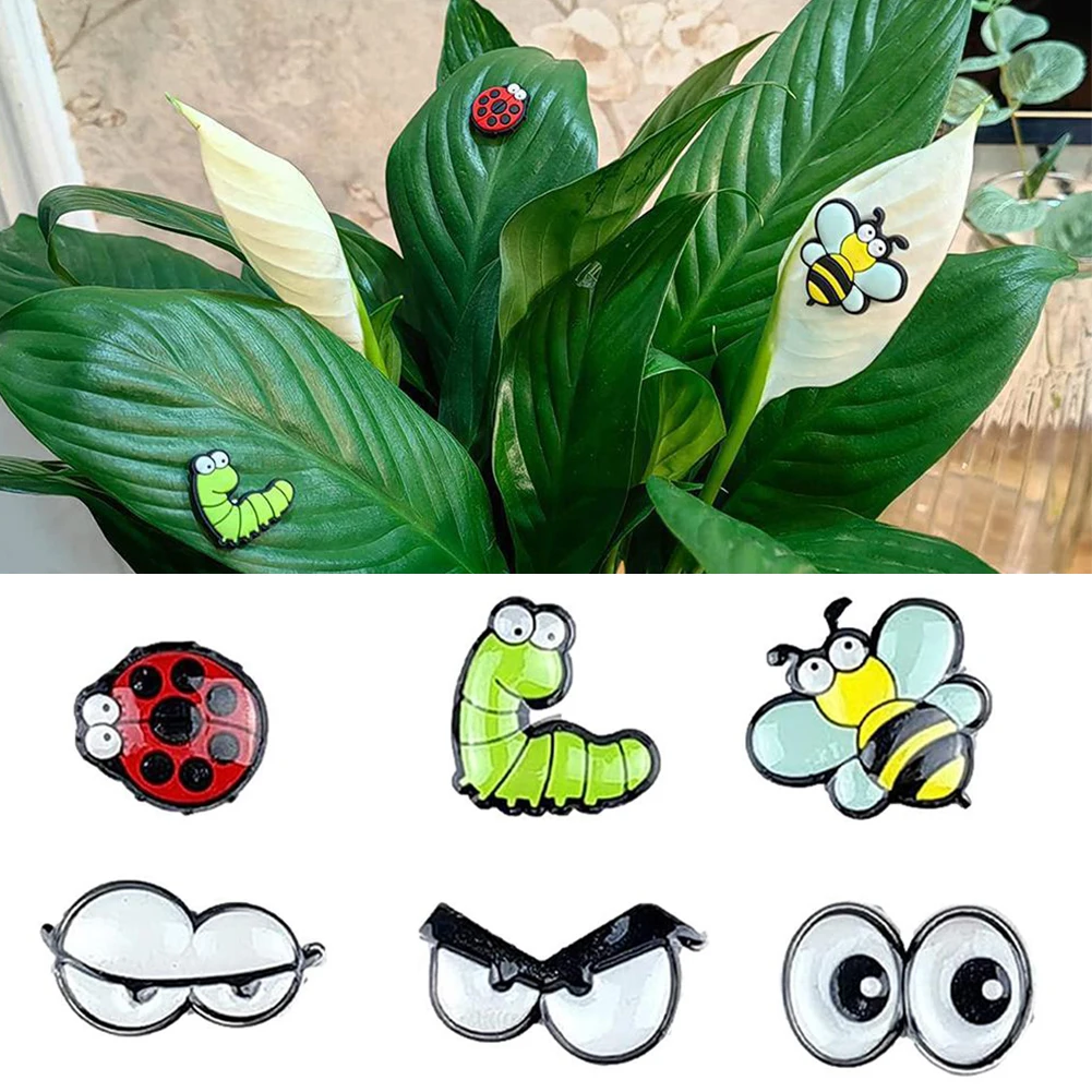 

6pcs Cute Plant Magnets Eyes Decor Indoor Outdoor Plants Yard Garden For Potted Plants Unique Gifts Accessories