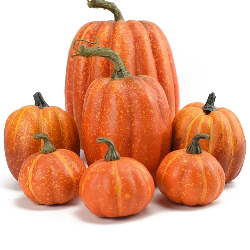 Outdoor Halloween Decor Foam Pumpkins for Spooky Yard Display with Different Sizes Shimmering Design DIY Halloween Decor