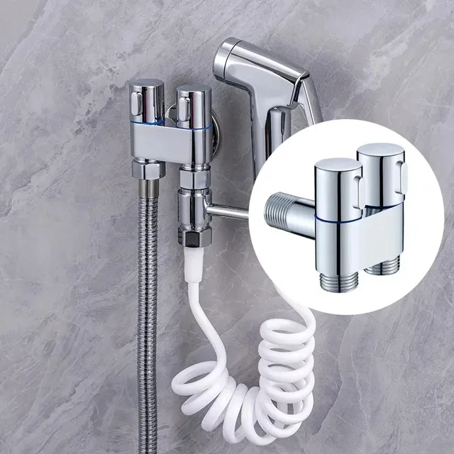ทําความสะอาดห้องน้ํา Bidet Toilet Sprayer ชุดน้ําเย็นแบบพกพา Bidet อุปกรณ์ห้องน้ํามือถือห้องน้ําล้าง Anal Douche 4