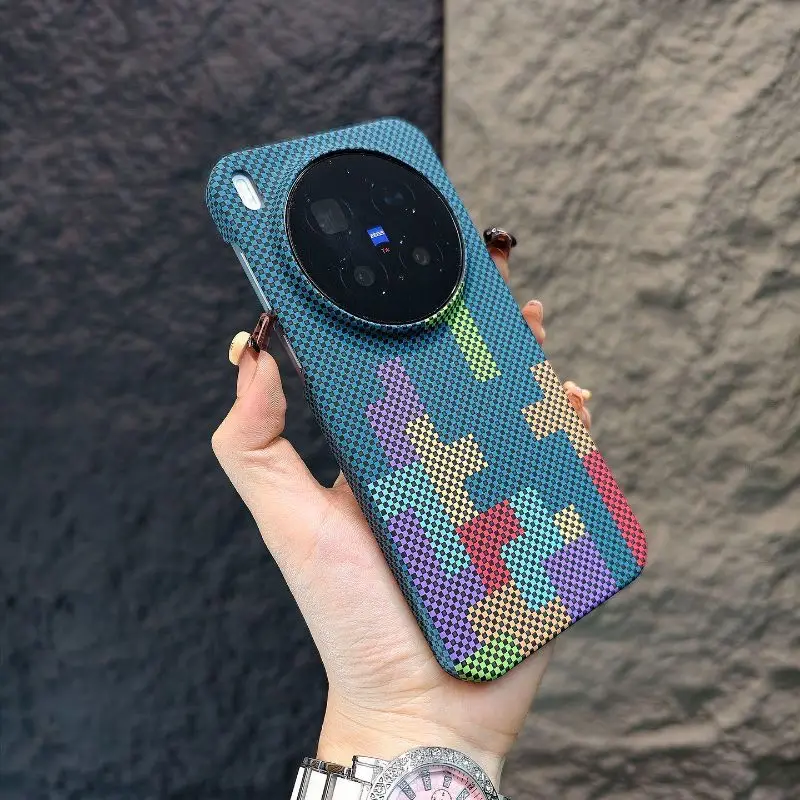 Fashion Painted Carbon Fiber Textured Shockproof Case - Skin Friendly Cover