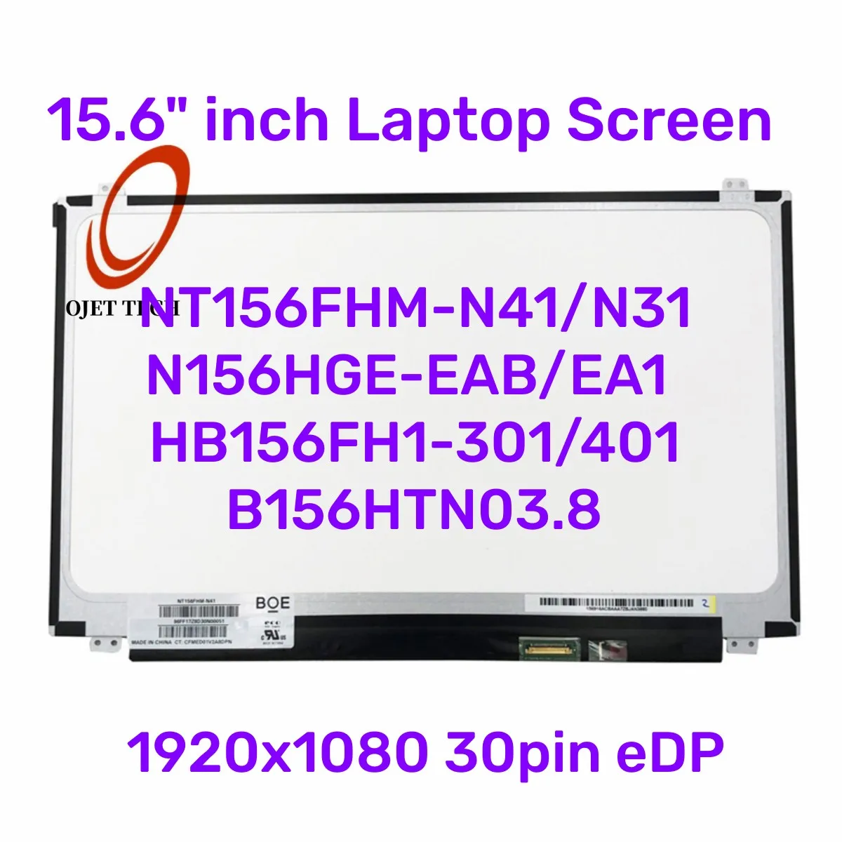 

Экран для ноутбука 15,6 дюйма, Φ N31, B156HTN03.0, B156HTN03.4, B156HTN03.5, B156HTN03.8, ЖК-Дисплей 1920x1080, 30pin, eDP