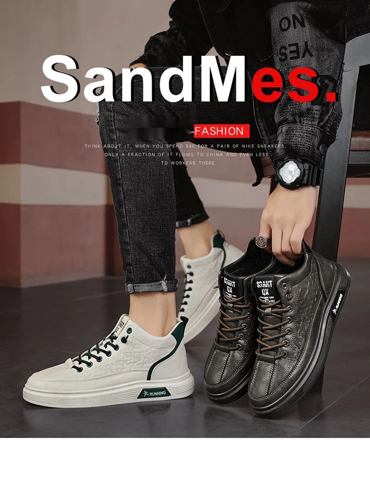 Winterschuhe zur Körpergröße für Herren mit einer Körpergröße von 10 cm und einer Körpergröße von 8 cm und 6 cm. High-Top-Casual-Board_voghion.com