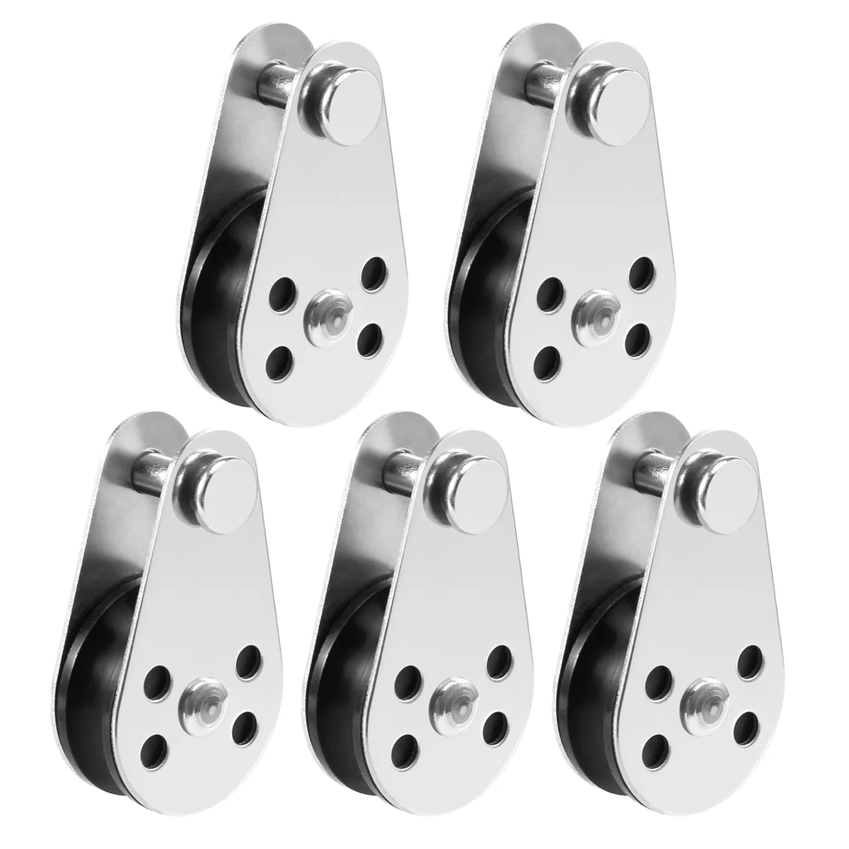 5PCS Stainless Steel M25 Pulley Block Hanging Wire Towing Wheel Lifting Wire Rope Cable Pulley Roller 3