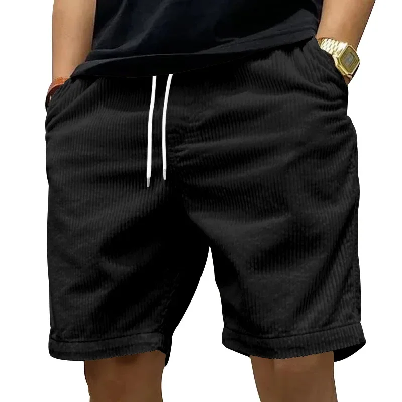 American Heavy Duty Work Shorts Summer I Trendy Retro Corduroy Fashion Men's Casual Shorts 2