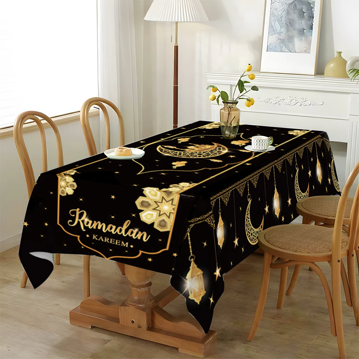 

Eid Mubarak Tablecloths Ramadan Decoration for Home 2024 Islamic Muslim Party Supplies Eid Al Adha Ramadan Kareem Table Cover