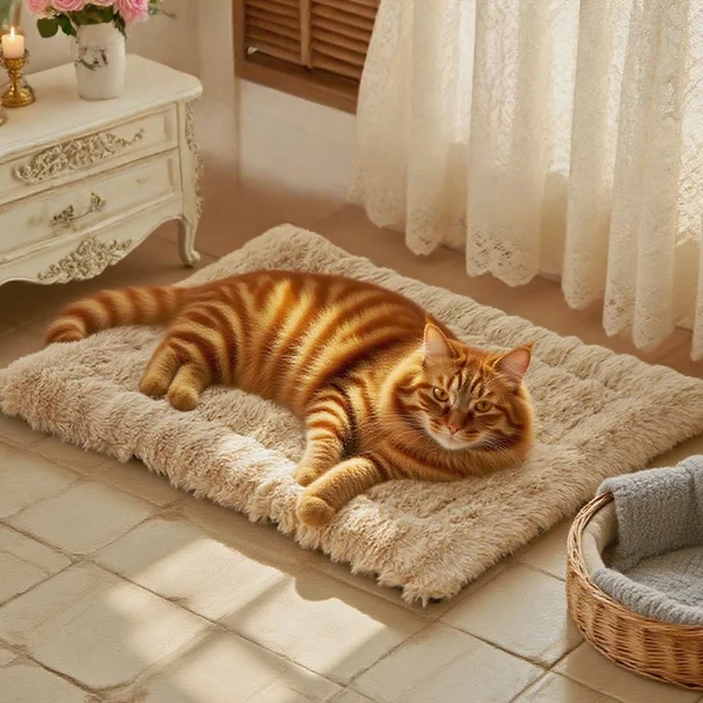Pet Plush Mat Universal for all seasons Cat Bed Cat Blanket Warm Sleeping Mat for autumn and winter Dog Bed Dog Thick Mat 3