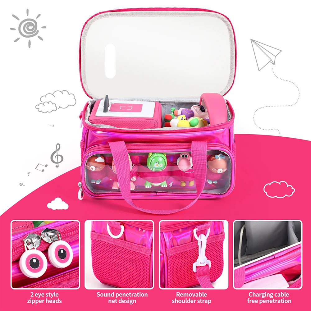 Portable Storage Bag with Shoulder Strap Carrying Bag Travel Organizer Case for Tonies Figures Headphones and Charging Station