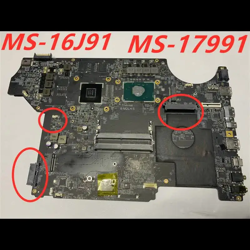 Оригинальная материнская плата MS-16J91 для ноутбука MSI MS-16J9 MS-1799 GE62VR GP62VR GL62 GP72VR GL72VR