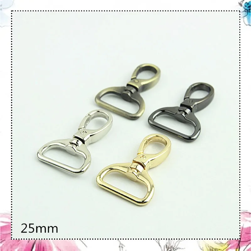 

5pcs 25mm Luggage Hardware Accessory 1inch Metal Snap Buckle Bag Strap Swivel Clasp Lobster Hook DIY Keychain Clip Hangers