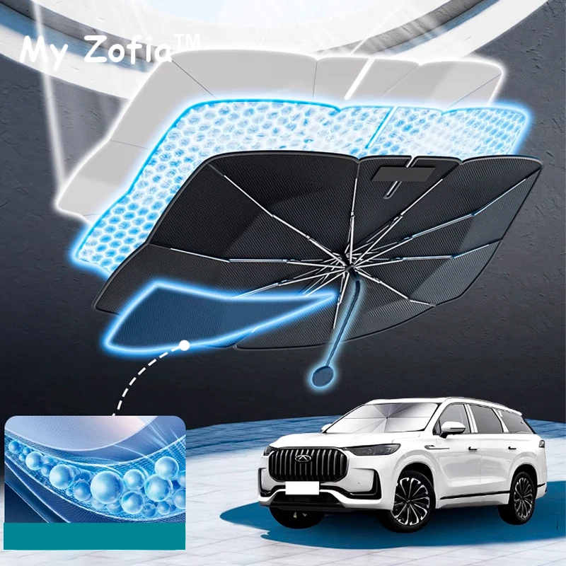 Car Windshield Sunshade Foldable Umbrella Front Heat Insulation Accessories For Chery Tiggo 9 Jaecoo J8