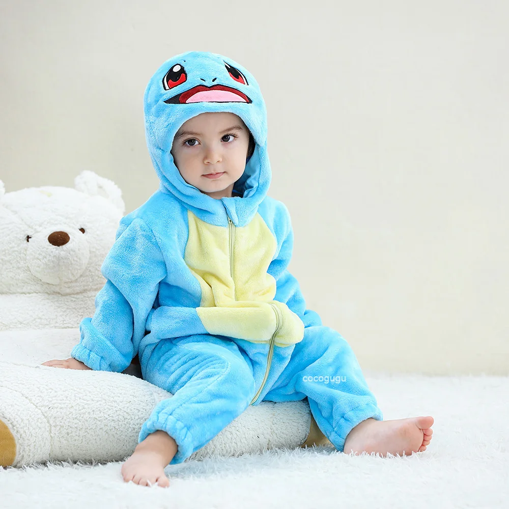 男の子女の子ゼニガメ衣装 0-3 Y ベビーロンパースアニメ 男の子女の子ゼニガメ衣装 0-3 Y ベビーロンパースアニメ