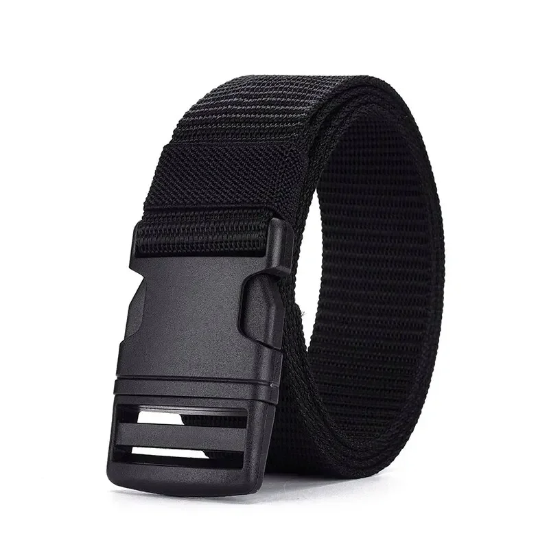 Men's Heavy Duty Nylon Tactical Belt with Plastic Buckle