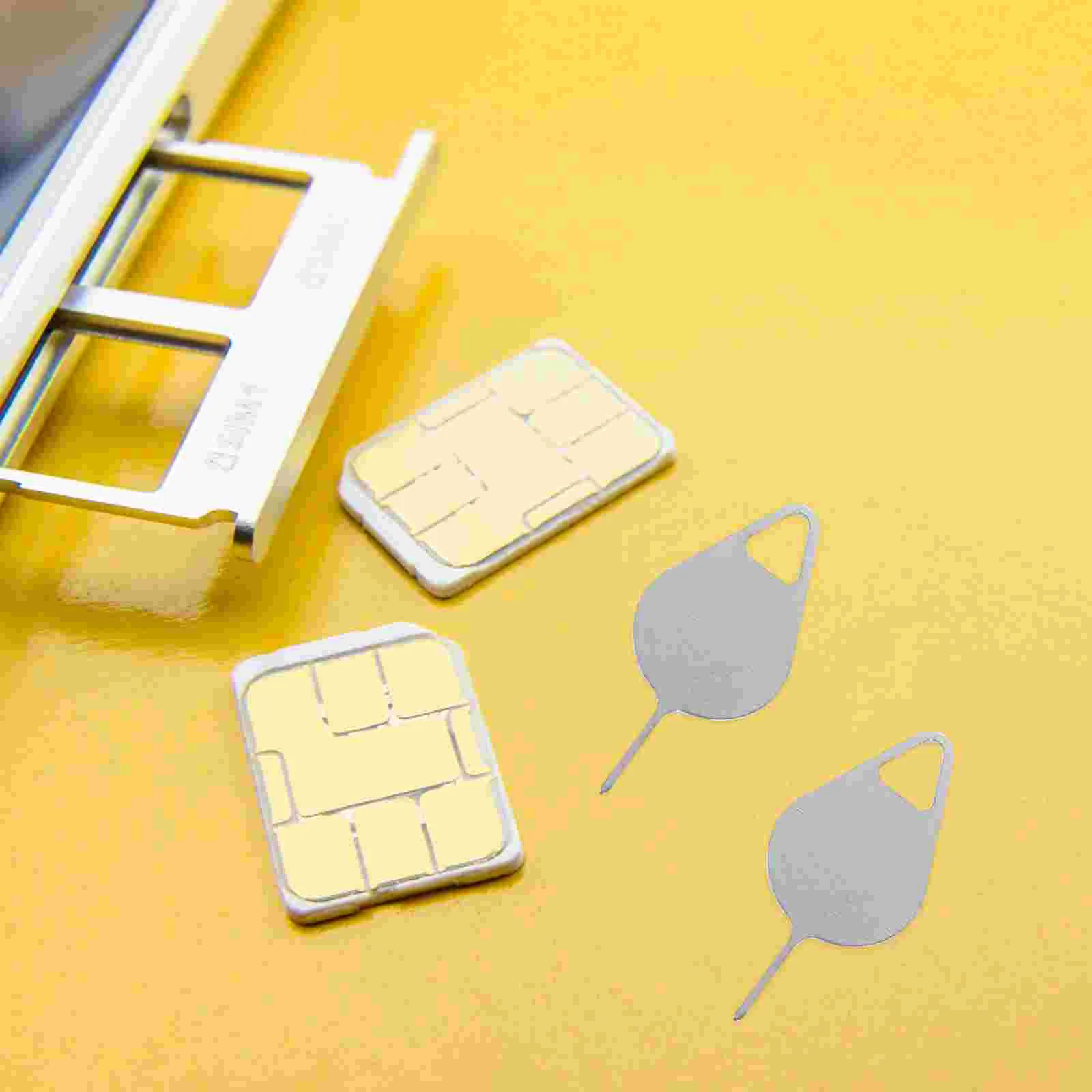 

100Pcs Universal SIM Cards Tray Remover Metal Cellphone Supplies (Assorted Color)
