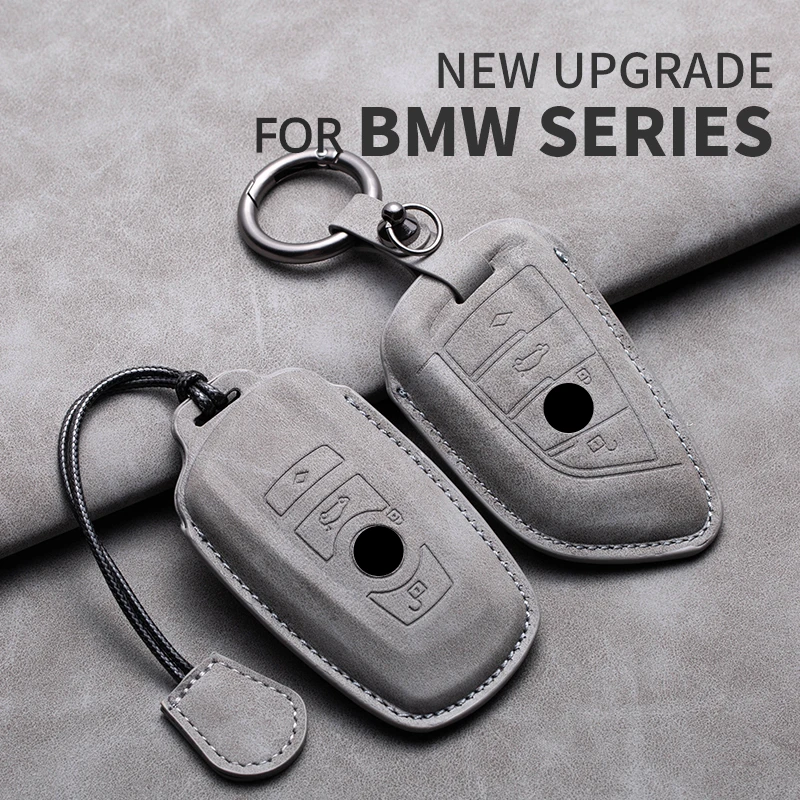 

For F20 F30 F31 F34 F32 F36 G20 G30 F10 F11 F07 G11 X1 X3 F25 X4 F26 X5 F15 X6 F16 X7 I3 M3 M4 M6 Leather Car Key Case Cover