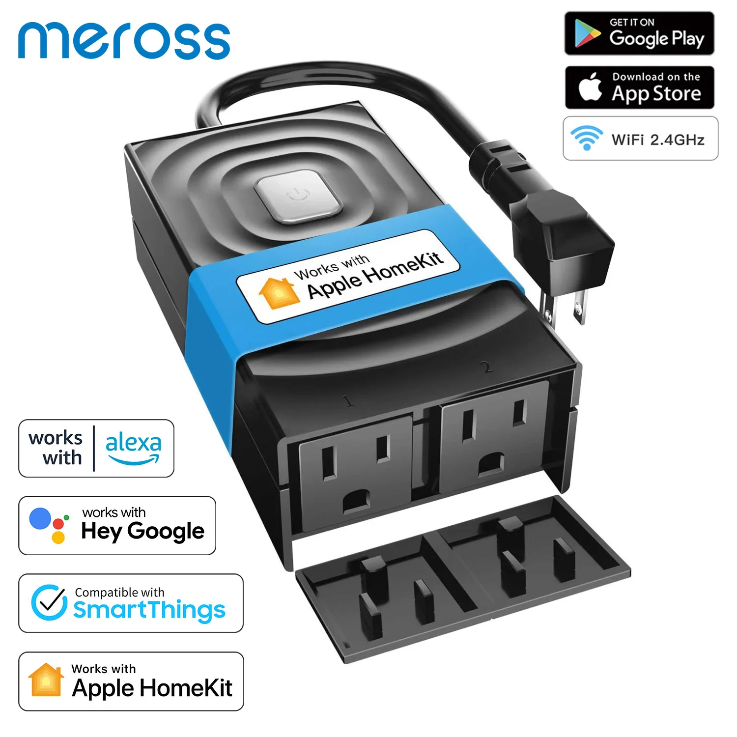 Meross Outdoor Plug for String Lights IP44 Waterproof APP Remote Voice  Control Support Alexa Google Assistant SmartThings - AliExpress