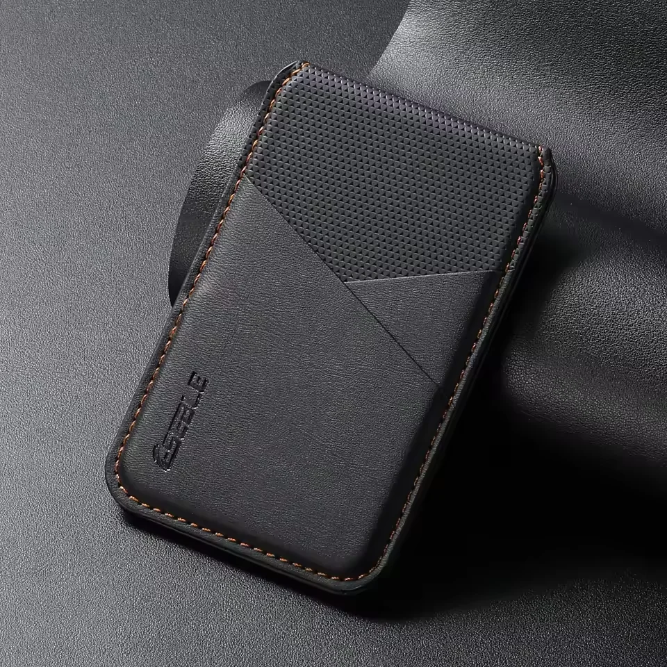 Luxury Leather MagSafe Magnetic Card Holder with RFID Protection