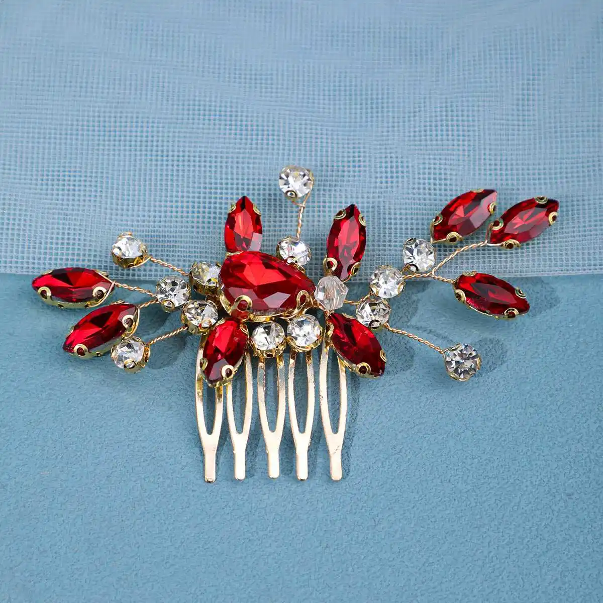 Fashion Silver Gold Color Hair Combs For Women Bride Handmade Crystal Rhinestone Princess Hairband Wedding Hair Accessories