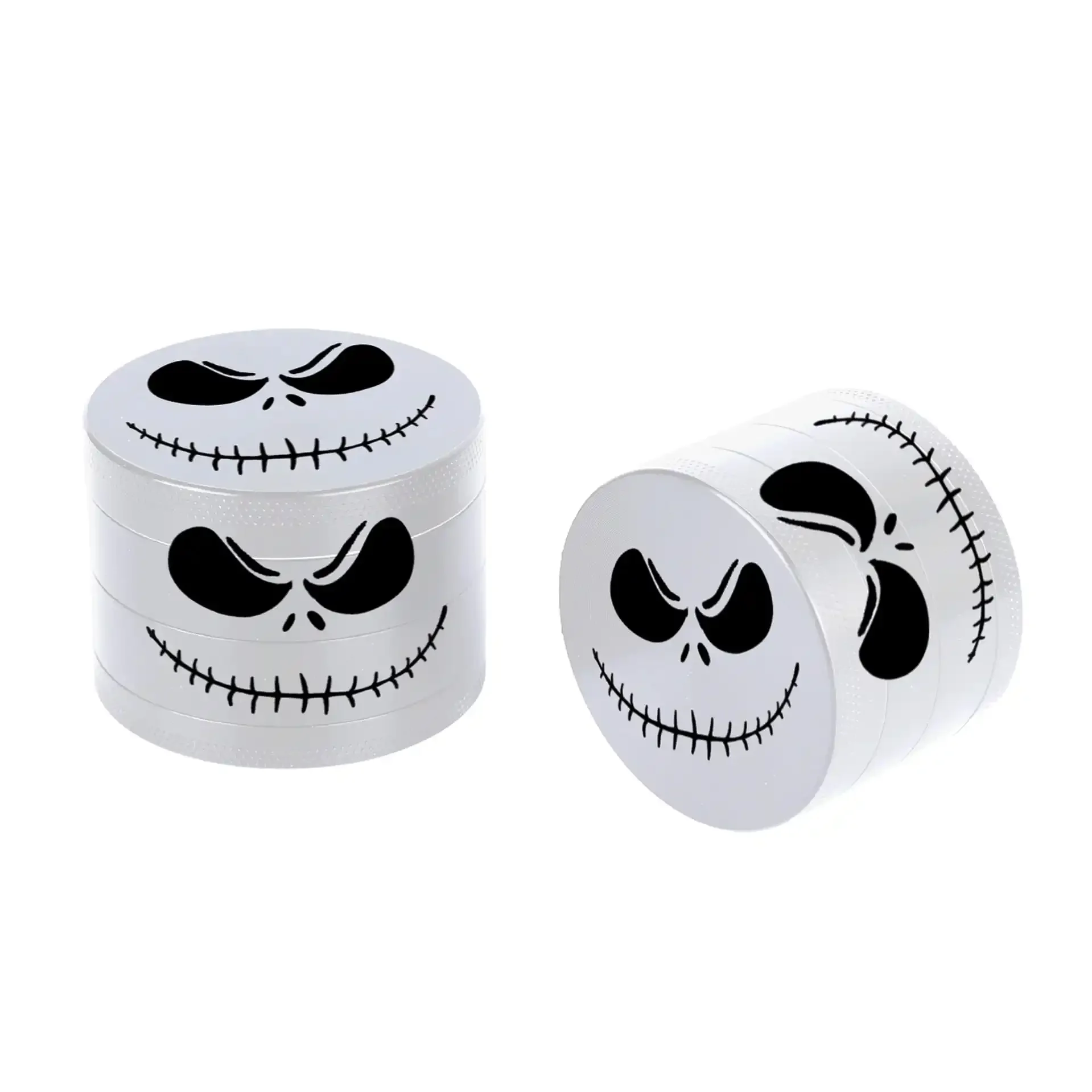 2" Black Skeleton Picture Metal Herb Grinder 2