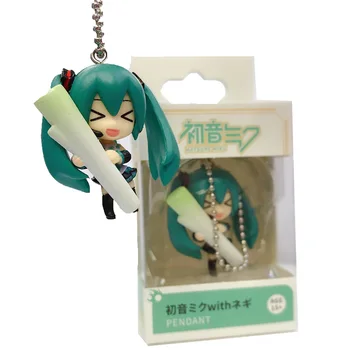 4cm Hatsune Miku Keychain Keyring Kawaii Gift for Girls Anime Figure Super Cute Unique Kids Key Chains for Backpacks