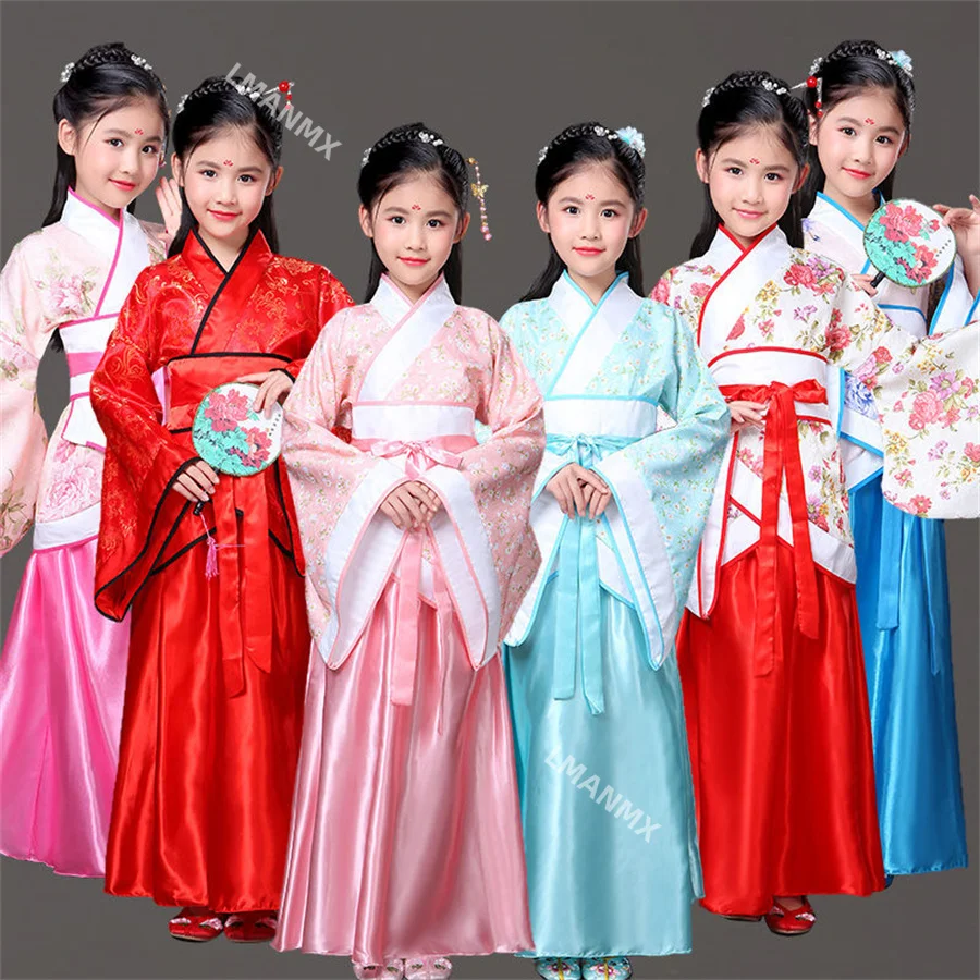 Traditional Chinese Lion Dance Costume Folk Dance Costume Hanfu Dress for Girl Kids Children Girls Lion China Clothing