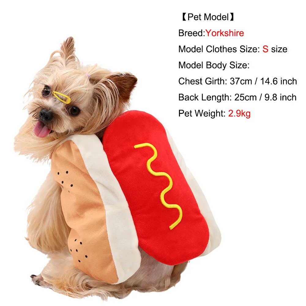 Cute Hot Dog Pet Costume 4