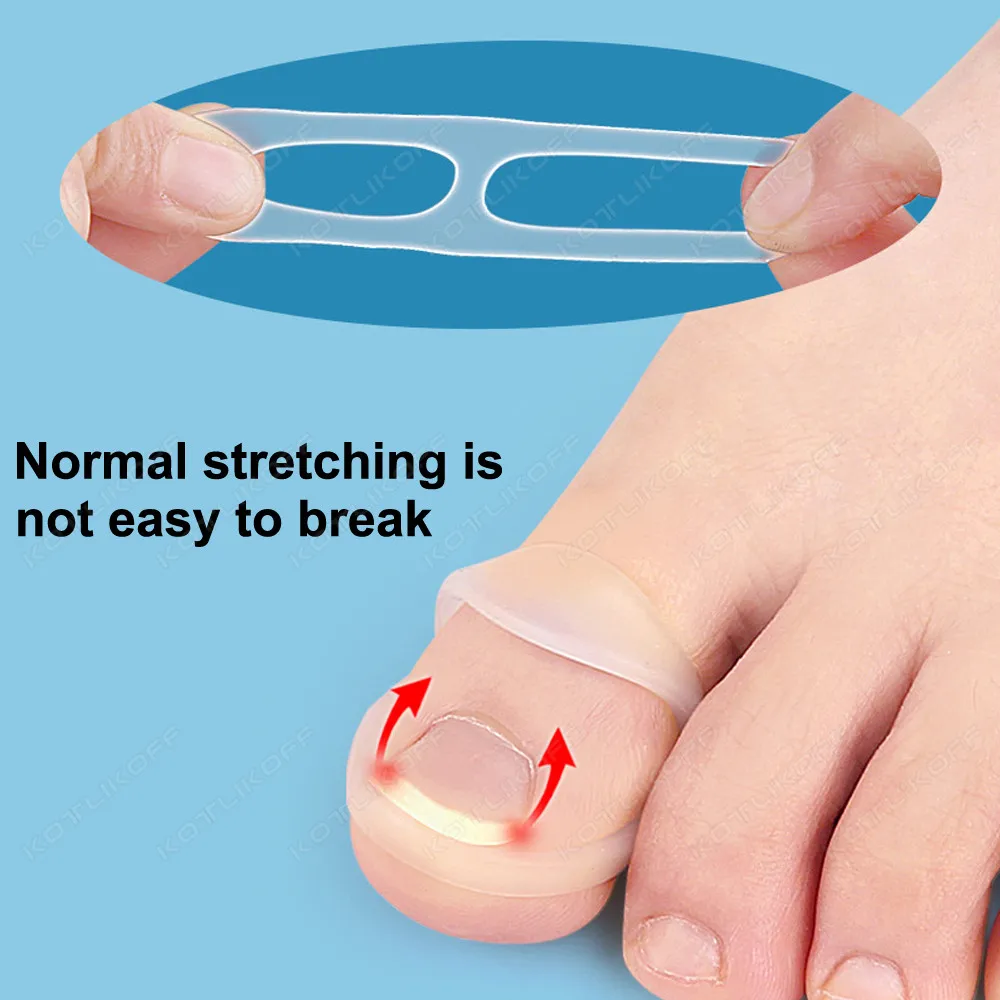 Silicone Ingrown Toenail Correction Tool Invisible Straightening Protector Durable reusable