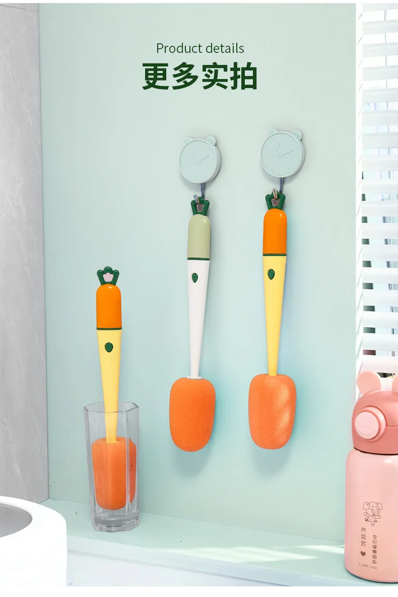 3 In 1 Multifunctional Cleaning Cup Brush Long Handle Insulation Cup Lid Brush Straw Brush Crevice Cleaning Brush, Used To Clean Baby Bottles, Water Cups, Glass, Teapots