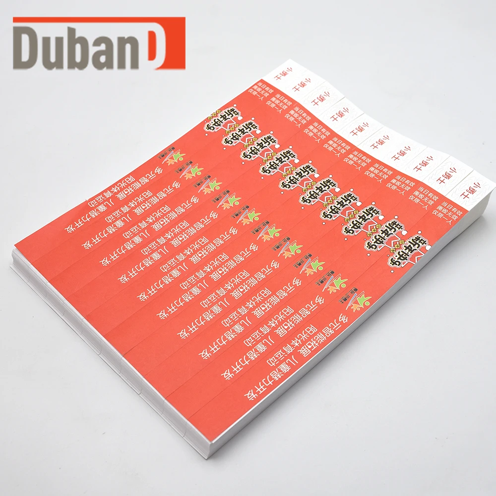 100pcs Tyvek Solid Colors Customize Wristband Waterproof for Events Party Personalized Identification Bracelet Paper