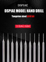 DISPAI DB-01 HAND DRILL TUNGSTEN CARBIDE DRILL BIT 0.3MM-3.0MM METAL DRILL BIT 3.175MM 1