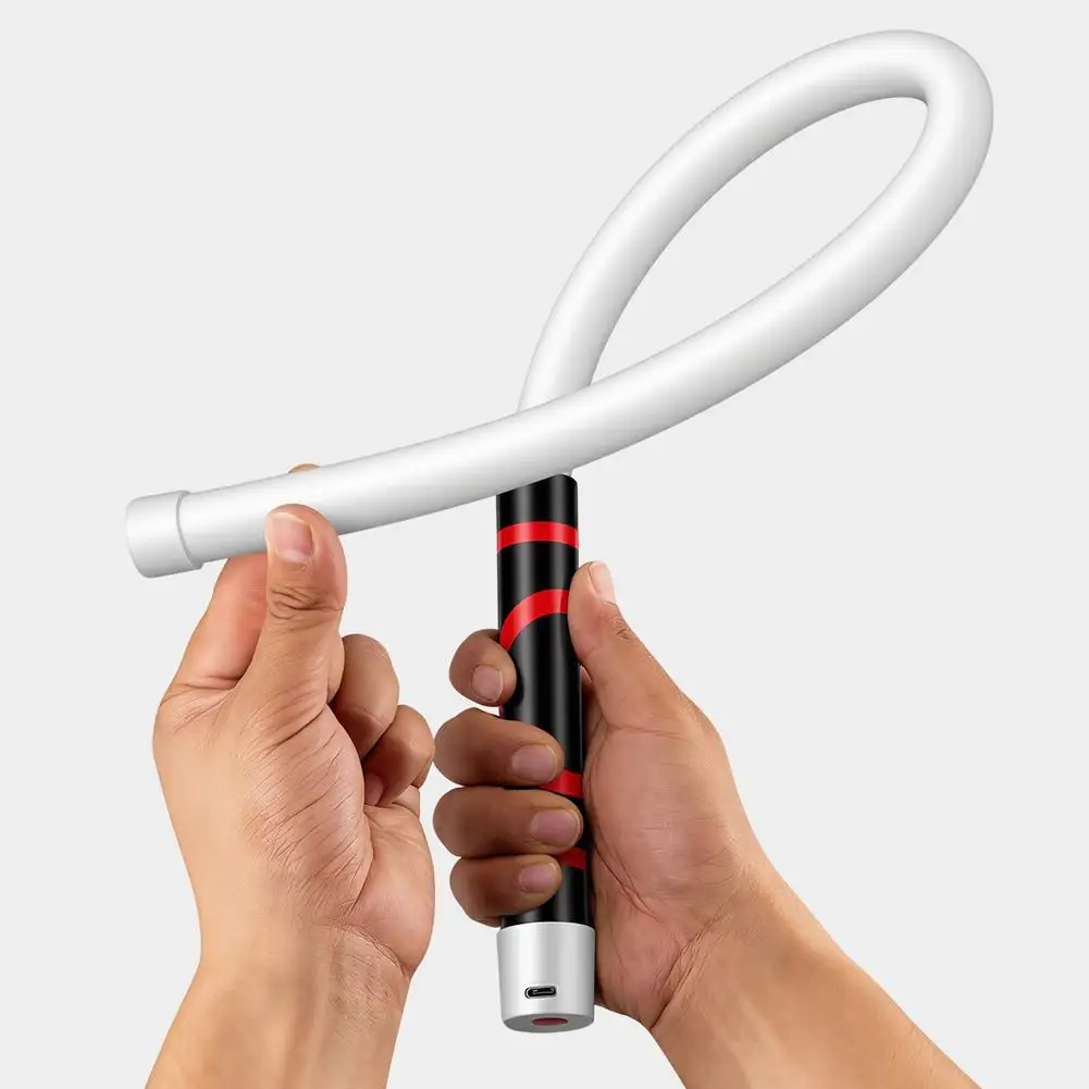 Portable Flexible Silicone LED Flashlight Rechargeable High Lumen Work Light For Auto Repair Workshop And Outdoor Use