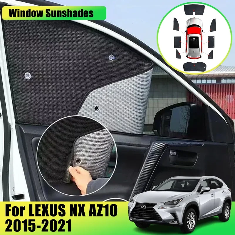 

Full Car Coverage Sunshade For LEXUS NX NX200t NX300h NX300 AZ10 2015-2021 Car Side Sunscreen Window Sunshade Cover Accessories