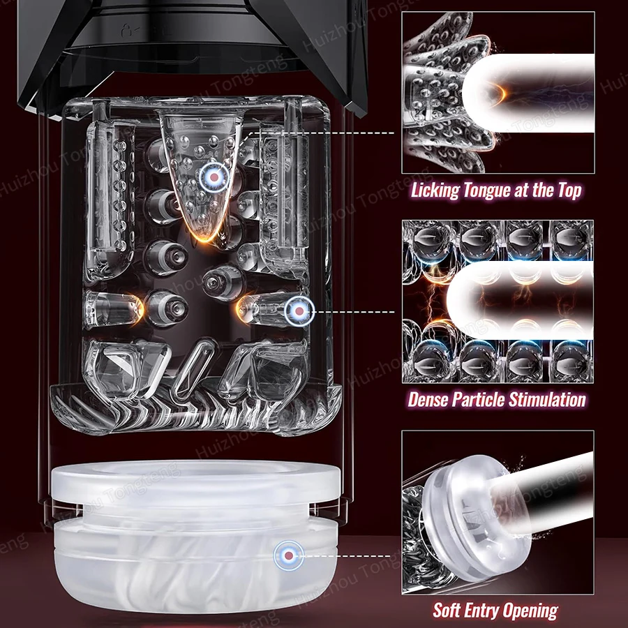 HeartCaptor Automatic Male Masturbator Cup 7 Modes Thrusting Rotating Sucking Electric Stroker Waterproof Rechargeable - Details 10