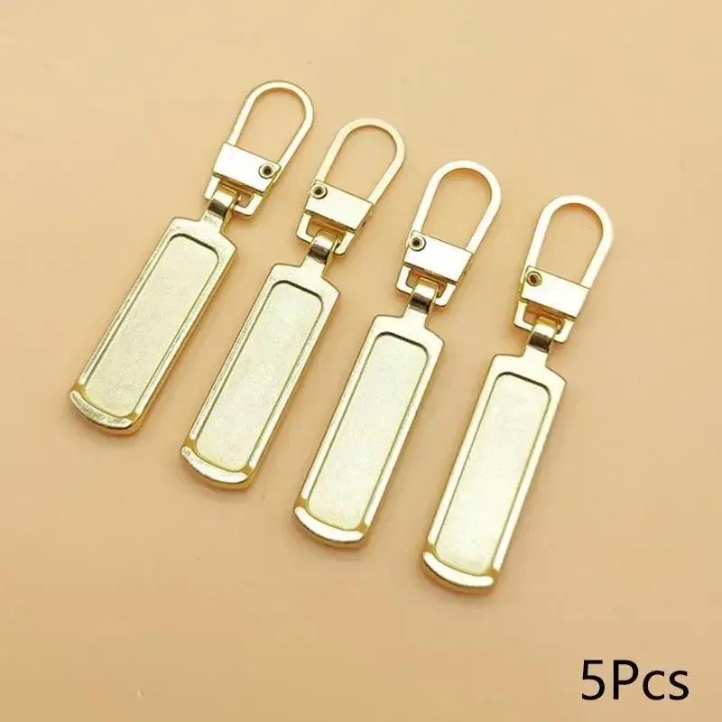 5pcs Repair Pullers Zipper Sliders Zipper Head Pull Tab Detachable Metal Universal