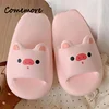 Comemore Ladies Home Women's Sandals Summer Cute Slippers Bear Cartoon Pig Shoes Indoor Bathroom Flip Flop Size 33 Casual 2022 4