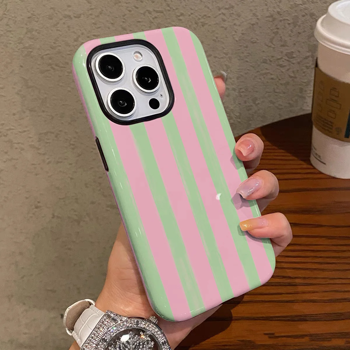 Luxury Fashion Double-Layer Phone Case with Stylish Design