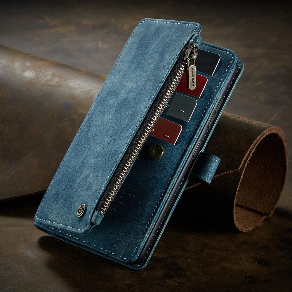 Sleek Matte Leather Wallet Flip Cover