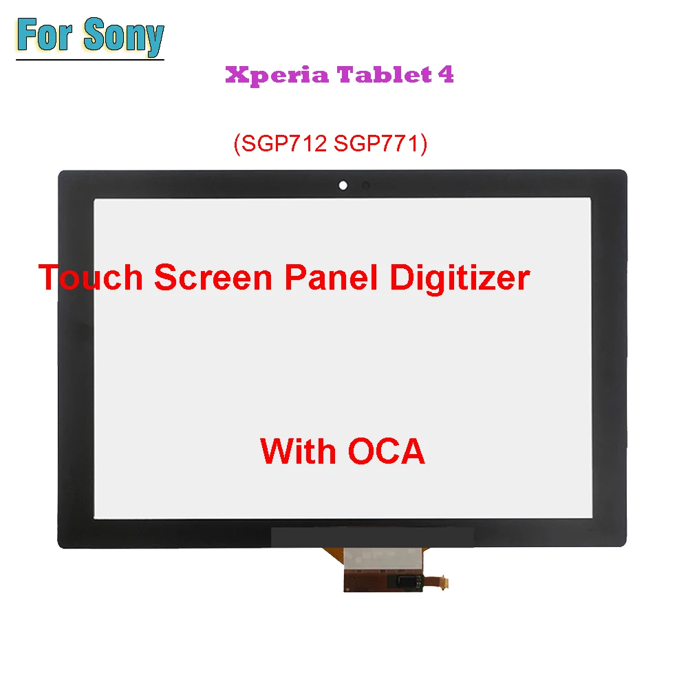 

New For Sony Xperia Tablet 4 SGP712 SGP771 10.1'' Touch Screen + OCA LCD Front Glass Panel Replacement parts