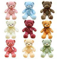 30cm Colourful Bow Bear Plush Toys Stuffed Teddy Bear Soft Colors Animals Doll Wedding Birthday Christmas Gifts Festival Deco 1
