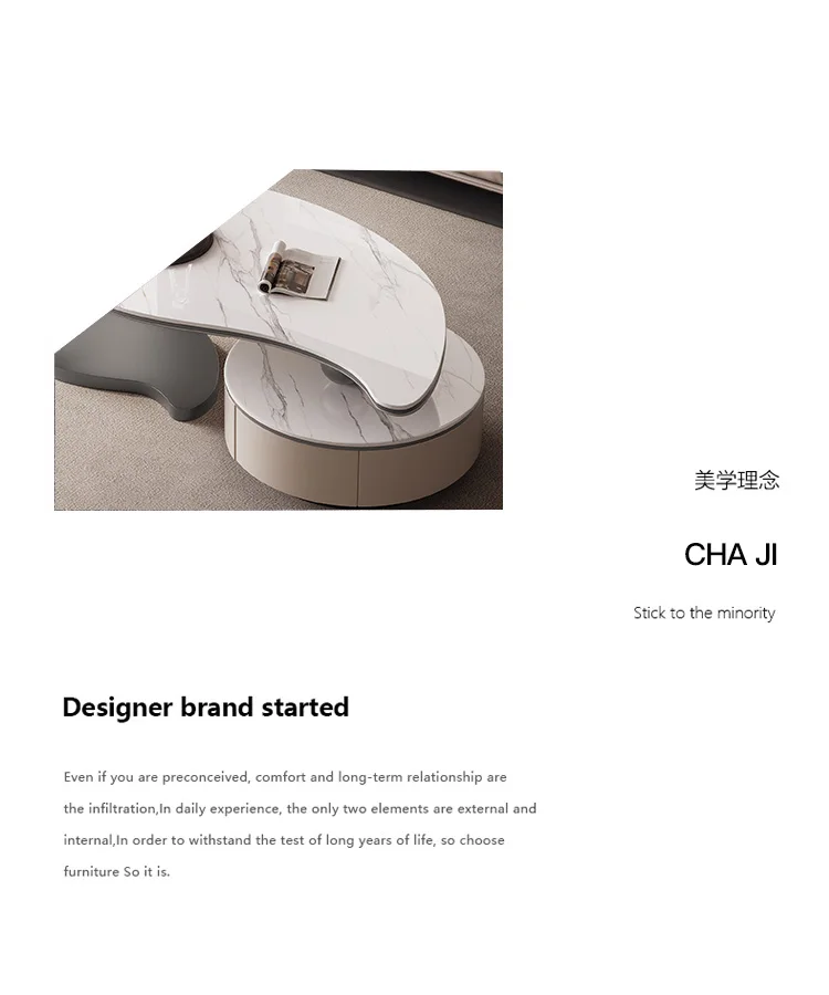 Modern Light Luxury Coffee Table Minimalist Designer Aesthetic Unique Side Table Accessories Decoration Couchtisch Furniture