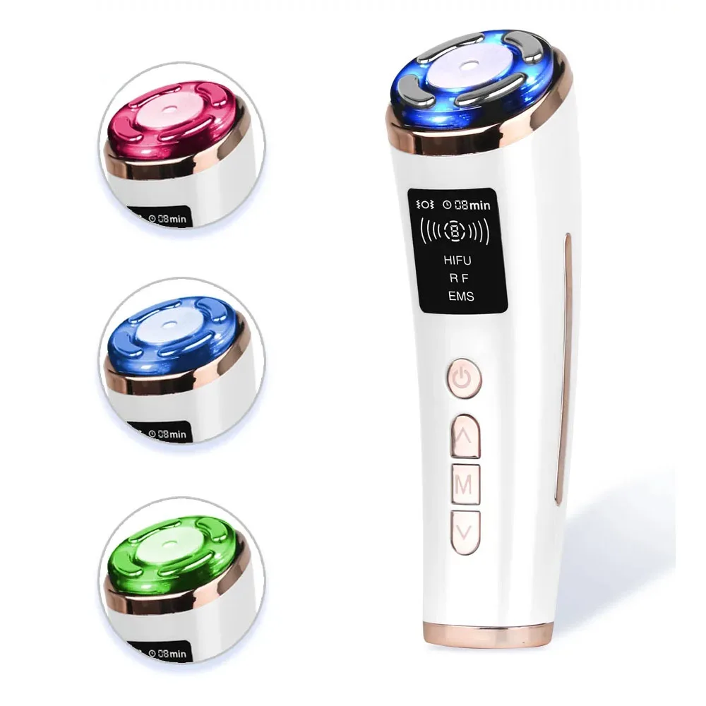 

4 in 1 Mini HiFU Machine Ultrasound RF EMS Pulse Facial Beauty Device Neck Lifting Skin Tightening Anti Wrinkle Face Massager