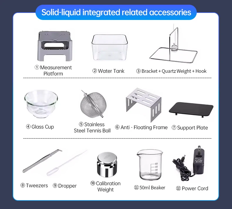 Digital Plastic Densimeter Analytical Balance Solid Liquid Densimeter Gold Preci