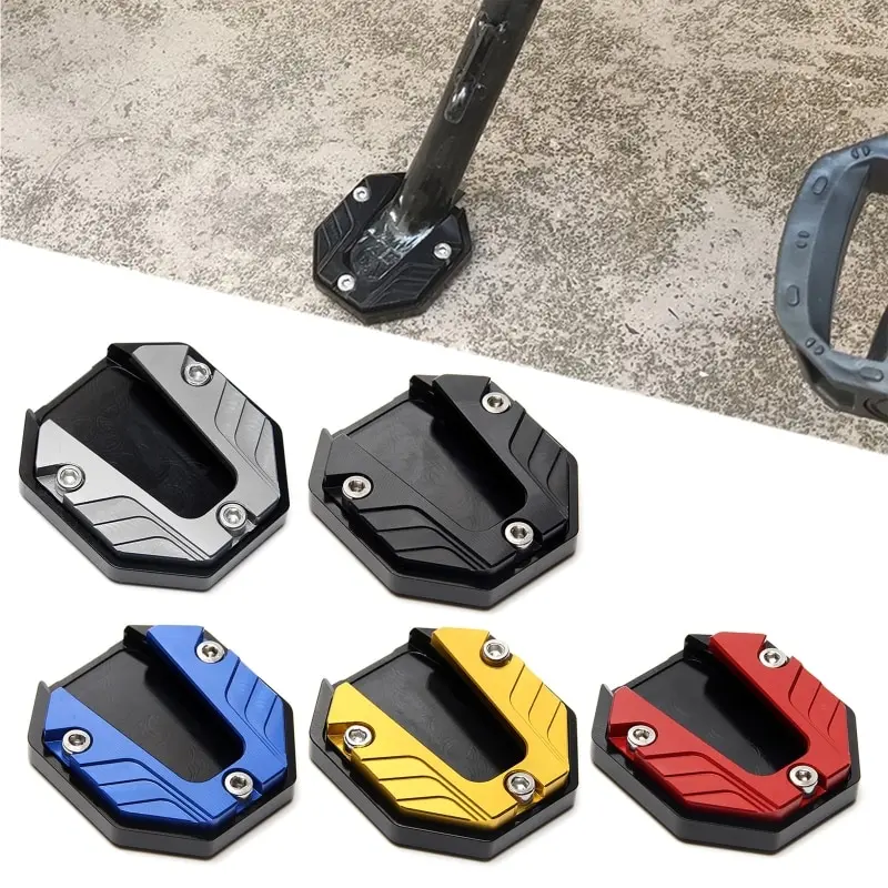 Motorcycle Kickstand Extender Motorcycle Kickstand Pad Aluminum Alloy Motorcycle Bike Kickstand Extender Foot Pad