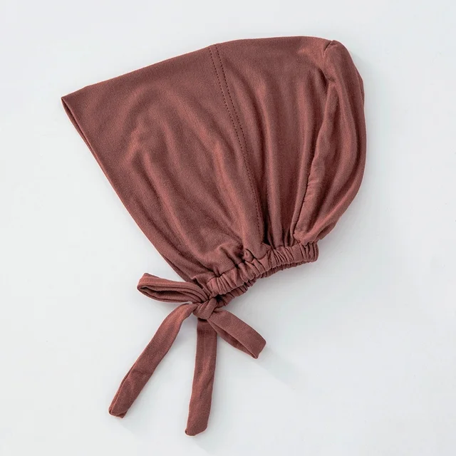 82 couleurs cravate dos sous-embouts mode femmes intérieur Hijab casquette musulmane Bonnet plaine islamique coton Spandex Jersey DEW sous-écharpe