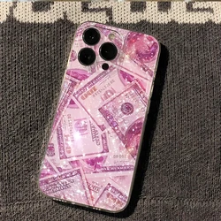 Glittery Transparent Dollar Design Shockproof Phone Case - iPhone XS X (1)