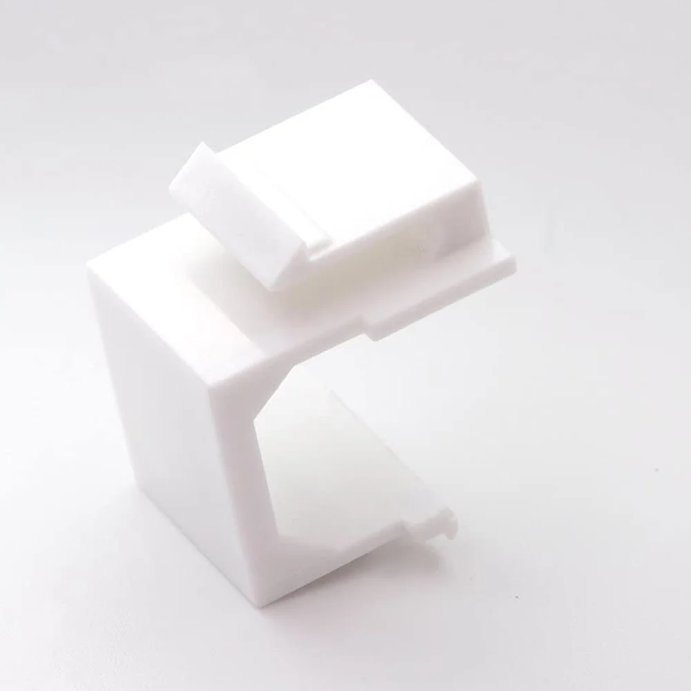 30-Pack Blank Keystone Jack Inserts for Keystone Wall Plate and Patch Panel-White