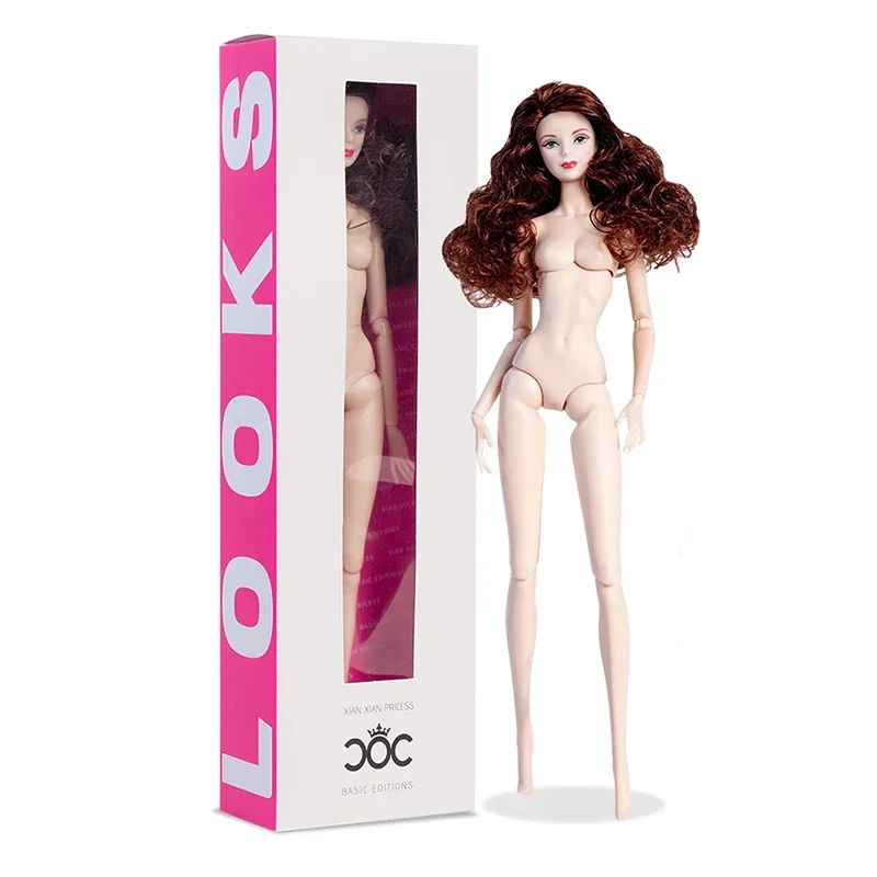 1/6 Fashion Supermodel Doll White/Normal Skin 12 Joints Activity European Bjd Naked Body Blond Black Hair Toys for Girls Present 4