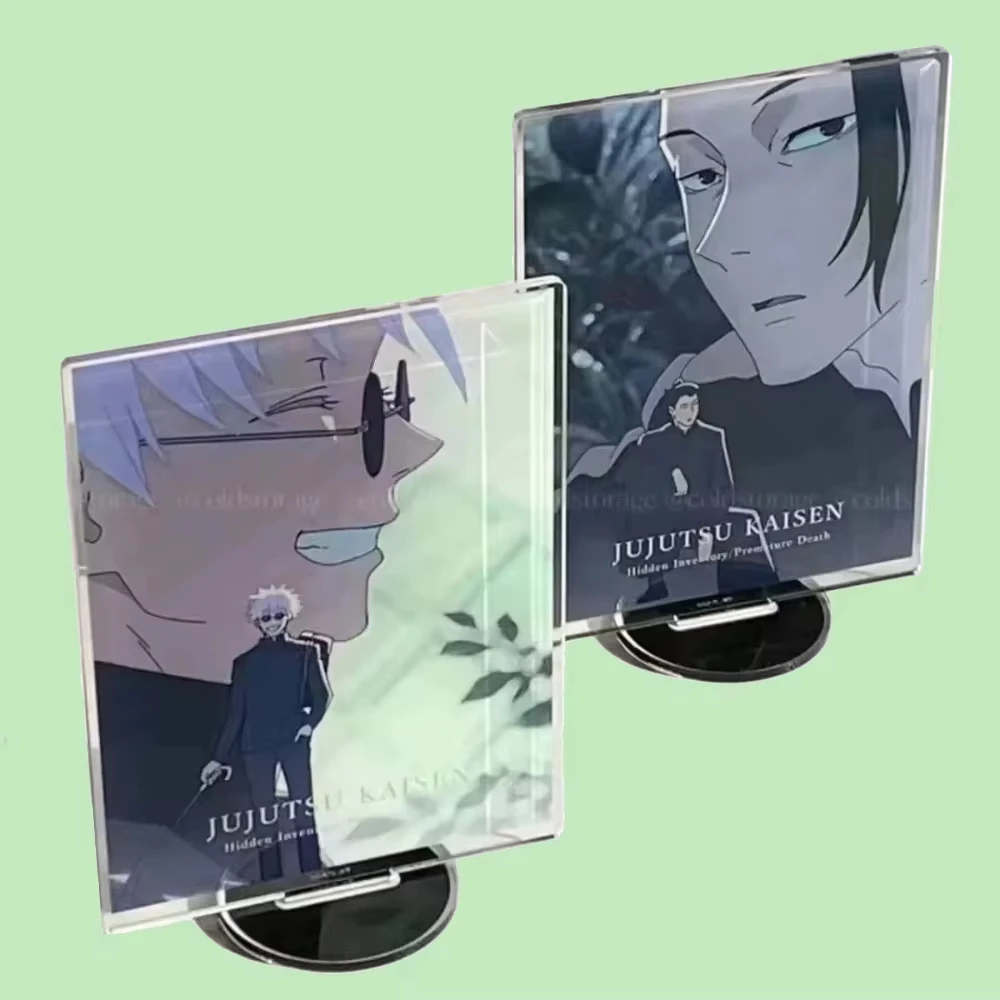 2pcs 애니메이션 Jujutsu Kaisen 아크릴 스탠드 Ryomen Sukuna Geto Suguru Satoru Gojo Fushiguro Megumi 간판 데스크탑 장식