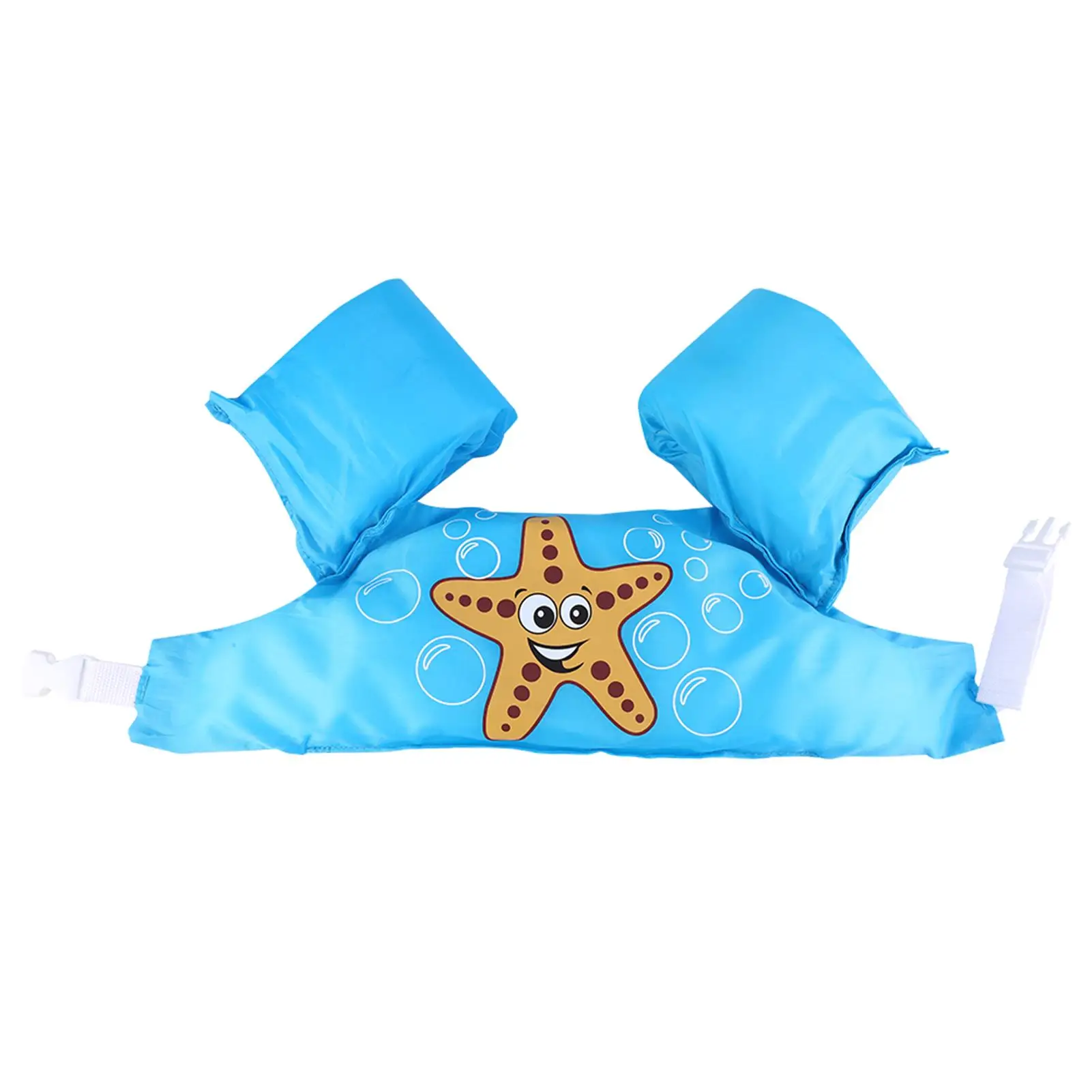 Starfish Pattern Inflatable Swimming Safety Vest for Kids with Floating Sleeves &ndash; Sun Protection