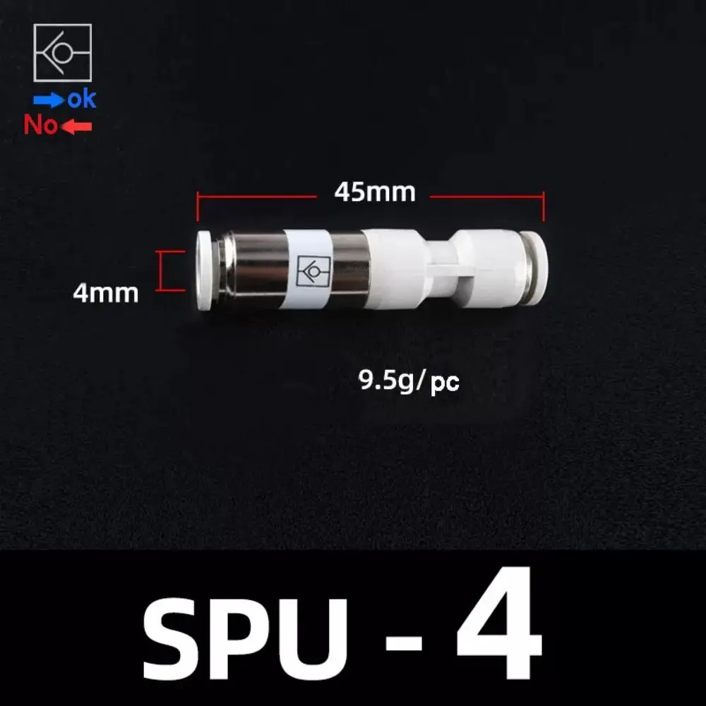 High Quality SPV SPU Pneumatic Pipe Control Valve Non-Reversing 4mm 6mm 8mm One-way Valve One Way Durable Check Valve