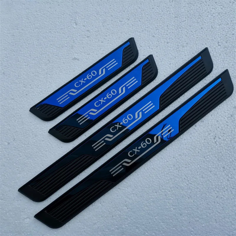Car Door Sill Scuff Plate For Mazda CX-60 CX60 Stainless Steel Car Styling Accessory